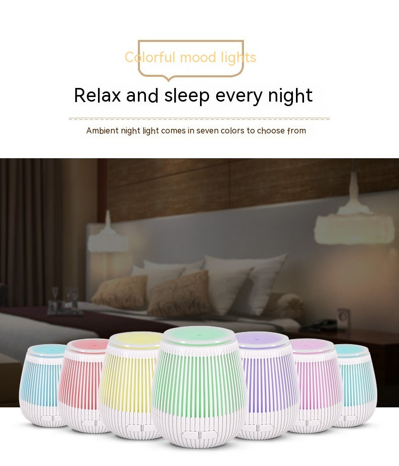 USB-aromadiffuser med fargelys – luftfukterlampe