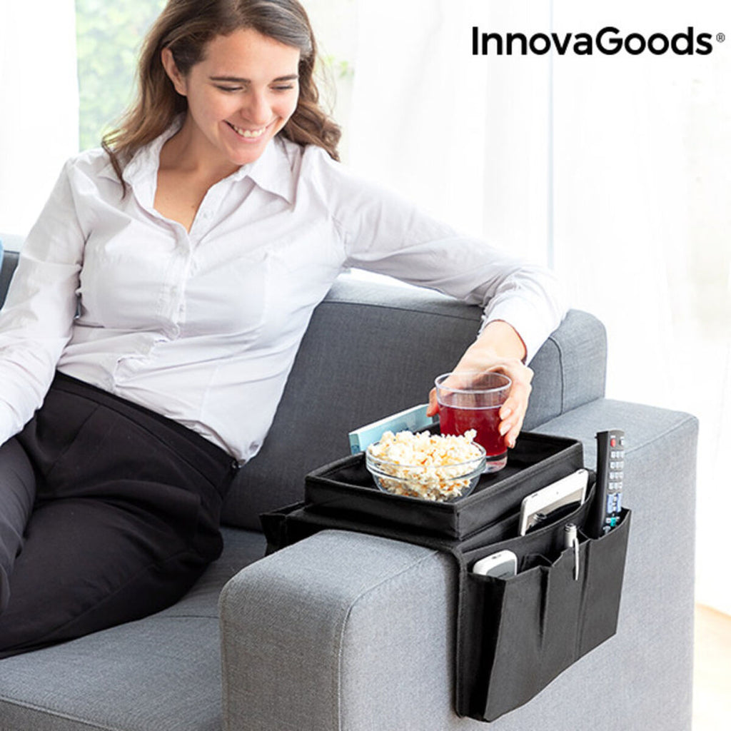 Sofabrett med oppbevaring for fjernkontroller – InnovaGoods