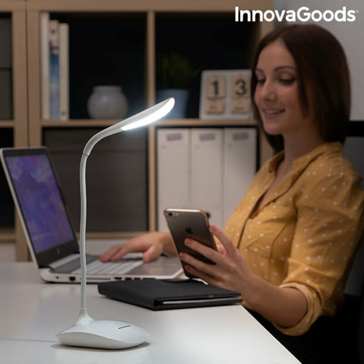 Oppladbar berøringsstyrt LED-bordlampe – Lum2Go