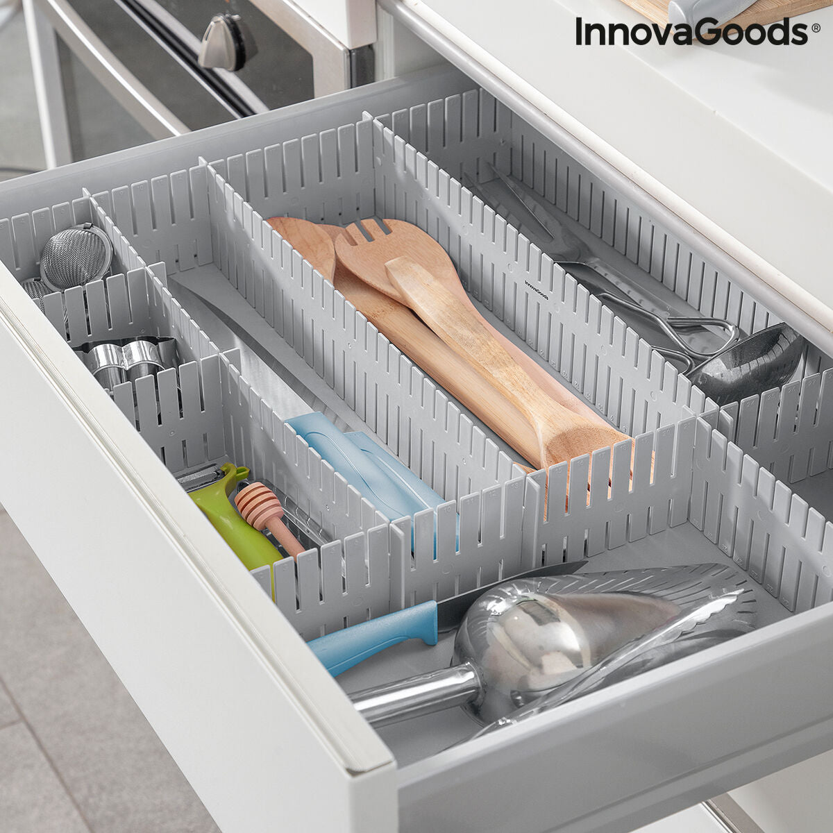 Justerbar skuffeorganisator Condor – 16 deler, InnovaGoods
