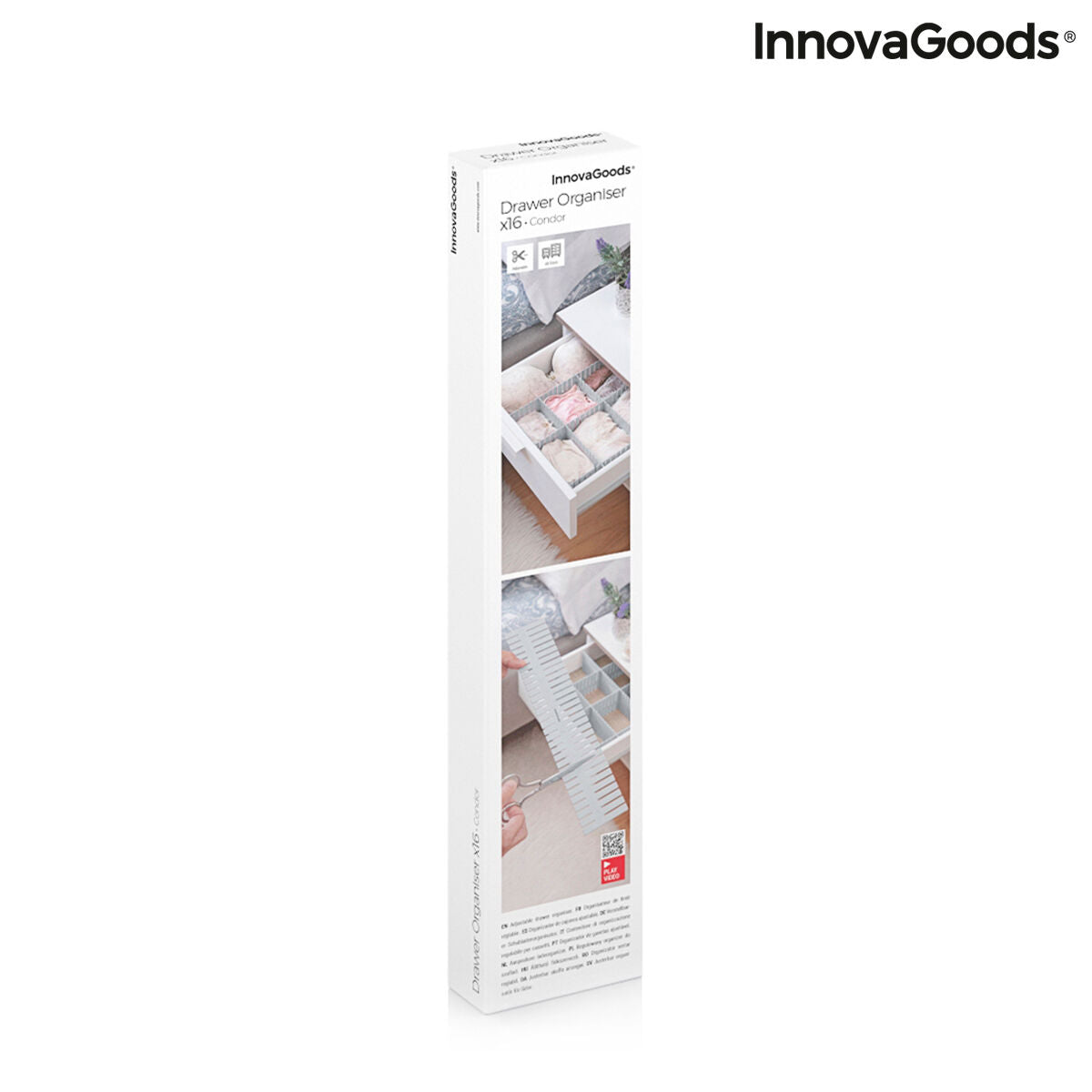 Justerbar skuffeorganisator Condor – 16 deler, InnovaGoods