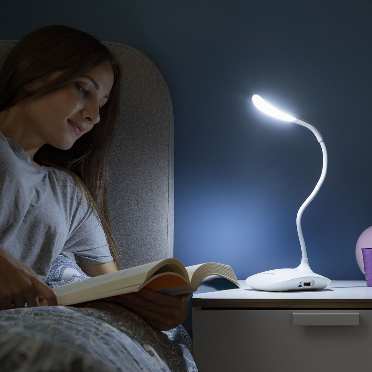 Oppladbar berøringsstyrt LED-bordlampe – Lum2Go