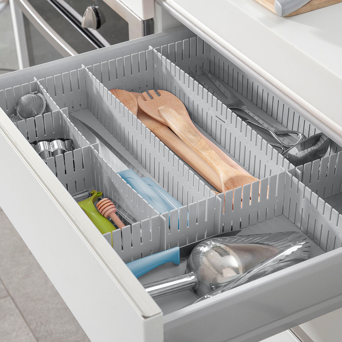 Justerbar skuffeorganisator Condor – 16 deler, InnovaGoods