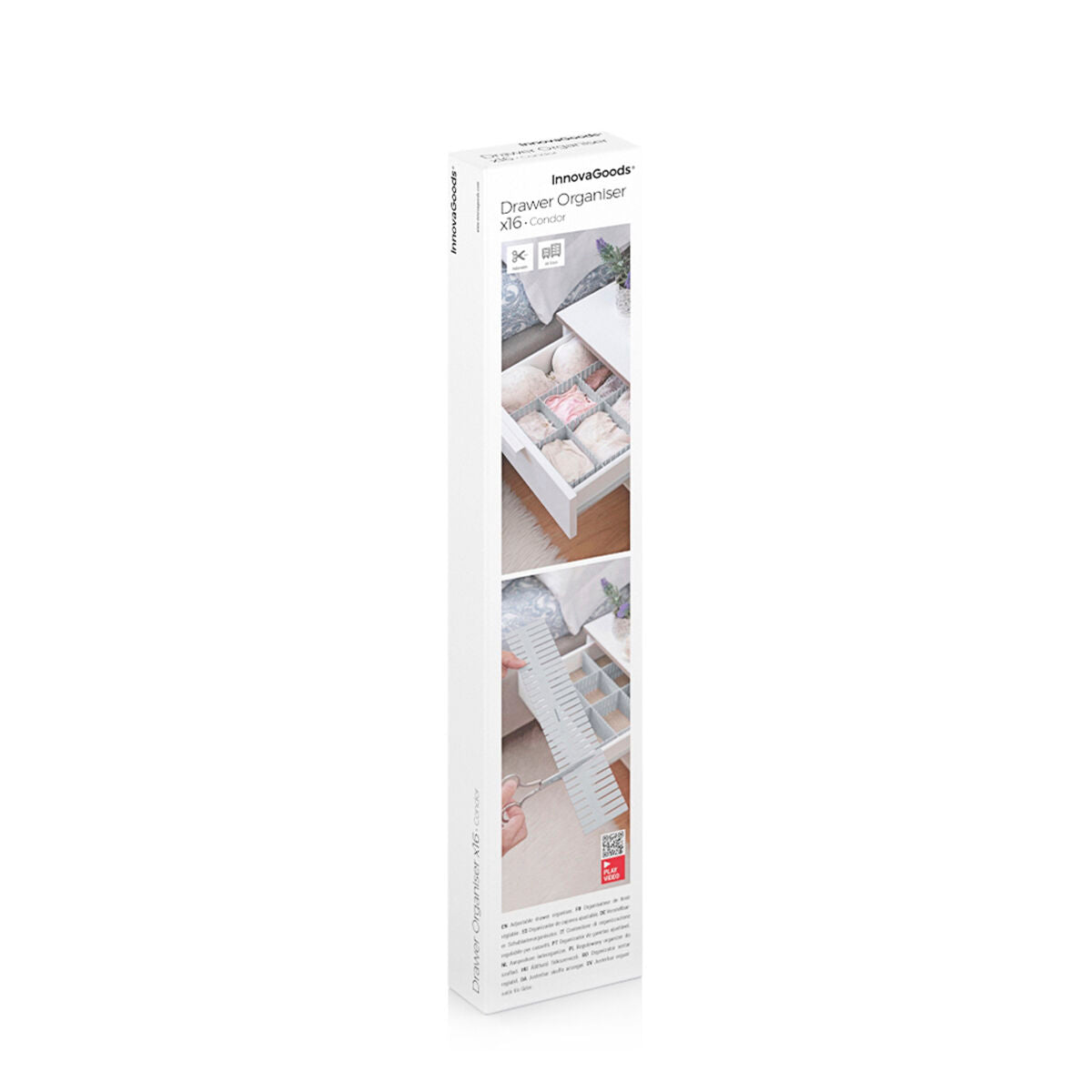 Justerbar skuffeorganisator Condor – 16 deler, InnovaGoods