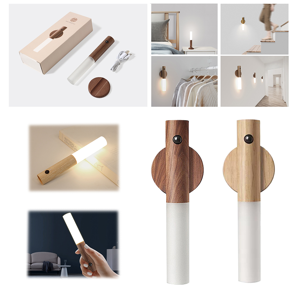 Oppladbar LED-lampe med bevegelsessensor